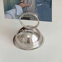Ins Style Stainless Steel Card Holder Table Card Stand Message Photo Frame Clip Metal Memo Clips Restaurant Home Desktop Decor - View 2