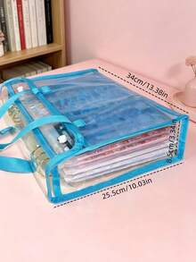 1 Set A4 Large Capacity Sticker Storage Binder, Portable Transparent PVC Sticker Storage Bag, Includes Replaceable Pocket Pages And Binder Rings, Suitable For Scrapbooking, Sticker Albums, DIY Crafts And School Supplies - Sets - View 4