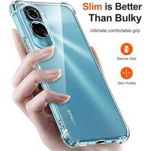 Casing Ponsel Honor 90 Lite, Perlindungan Airbag Empat Sudut yang Diperkuat, Perlindungan Kamera, Casing Ponsel TPU Tipis Fleksibel Anti Benturan dan Peredam Guncangan Transparan - Clear - View 4
