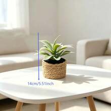 1件人造多肉盆栽植物，免維護，增添空間氛圍，北歐Ins風，適用於居家玄關、桌面、辦公室、酒店攝影及其他桌面裝飾 - 紫綠 - 查看 2