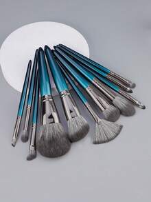 11Pcs Professional Makeup Brush Set, Soft Synthetic Bristles Cosmetic Brushes Kit, Foundation Powder Blush Contour Eyeshadow Face Makeup Tools For Beginners - Multicolor - View 7
