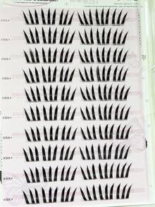 60片韓系偶像風濕潤感加厚顯眼清透細梗日系束感免膠水C捲上睫毛 - C - 查看 5