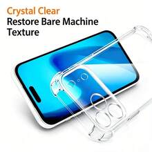 2PCS Shockproof Air Bag Phone Case For Compatible With IPhone 18 Pro/18 Pro Max/18/17/16/15/14 Transparent Soft Protector Cover - Clear - View 9