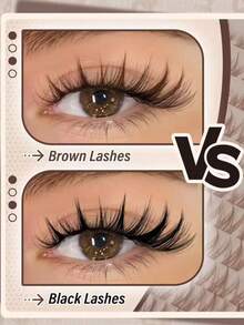 Brown Natural Thin Eyelash Clusters, Anime Style Eyelash Clusters, Spiky Eyelash Extensions, C Curl Single Eyelash Extensions, Spiky Single Eyelash Extensions, 10-16mm Flat Base Eyelash Clusters, DIY Home False Eyelashes 110pcs - D - View 7