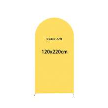 黃色拱門背景布 5ft/6ft/6.6ft/7.2ft 婚禮拱門套裝 2件裝 彈性布料貼合式拱門背景布 圓頂拱門背景布 生日派對婚禮拱門框架裝飾（不含拱門框架，僅含布料背景布） - 黃色 - 查看 10