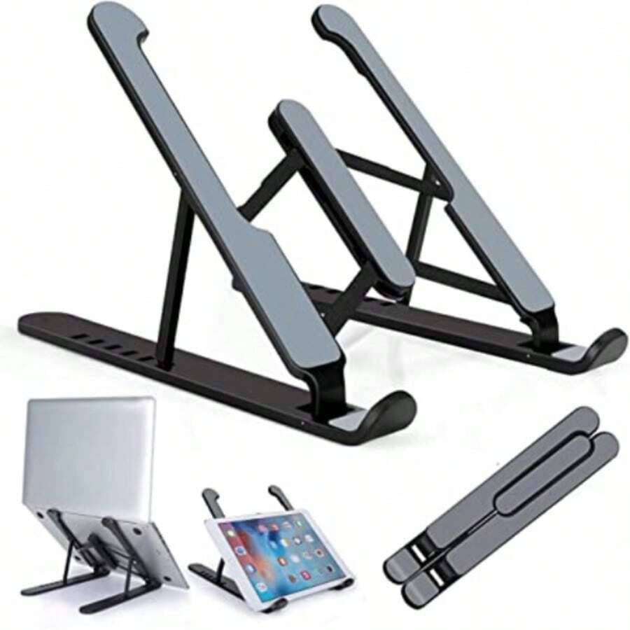 Suporte Notebook Ergonômico Ajustável Dobrável Para Mesa Trabalho E Estudo Com Regulador de Altura