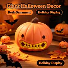 Pelota antiestrés gigante de calabaza de Halloween, juguete sensorial suave y apretable con forma de linterna de calabaza linda, recuerdo para fiesta de Halloween, relleno para bolsa de trucos o , juguete de apretar con la mano para aliviar la ansiedad - Multicolor - Ver 9