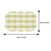 [Nuevo Engrosado]Alfombrilla de secado de platos de cocina, alfombrilla de mesa, alfombrilla absorbente, alfombrilla de encimera para platos, alfombrilla de mesa sin lavado, alfombrilla de secado de cuencos y platos, grosor de 3.6mm - cuadrados verdes - Ver 12