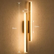 wamblz Battery Powered LED Wireless Dimmable Wall Light 50cm Gold Rechargeable Wall Lamp Suitable For Bedroom Staircase Hallway Living Room - Gold - View 10
