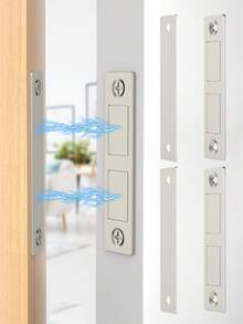 1/2/4 Pairs Extended Magnetic Door Catch, Drawer Magnets To Stay Closed, 30 LB Cabinet Door Magnets For Closures Wardrobe Cabinets Closet Closing - Multicolor - View 1