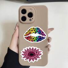 50pcs Colorful Leopard Print Stickers, Creative Graffiti Stickers For Office Supplies, Phone And Computer Stickers, Waterproof And Durable Cool Stickers, Classic Gift Decorations, Value Packs Of Cartoon Stickers - 50pcs - View 6