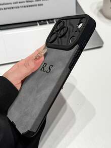 1件可客製化DIY姓名手機殼，可客製化字母與姓名，適用於Apple 18ProMax/17ProMax/16Pro/15/14Plus/13 Pro/12ProMax/11/XsMax及手機配件，柔軟PU皮革材質，防震防刮防指紋，柔軟TPU全包覆手機殼，個性化手機殼禮物的理性選擇，適合伴侶、商務夥伴、家人、好友，生日或週年紀念個性化禮物 - 黑色 - 查看 4