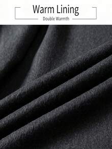 1pc Men's Autumn/Winter Hooded Sweatshirt, Dark Gray Loose Zip-Up Jacket, Outdoor Daily Sports Outerwear - Dark Grey - View 5