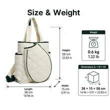 XINGNAN High-End Women's Tennis Racket Bag, Stylish Pink, Purple, White, Black, Large Capacity, 2026 New Style, Handheld, One Shoulder, Crossbody, Badminton Racket Bag, Pickleball Bag, Professional Sports Racket Bag For Students - Multicolor - View 3