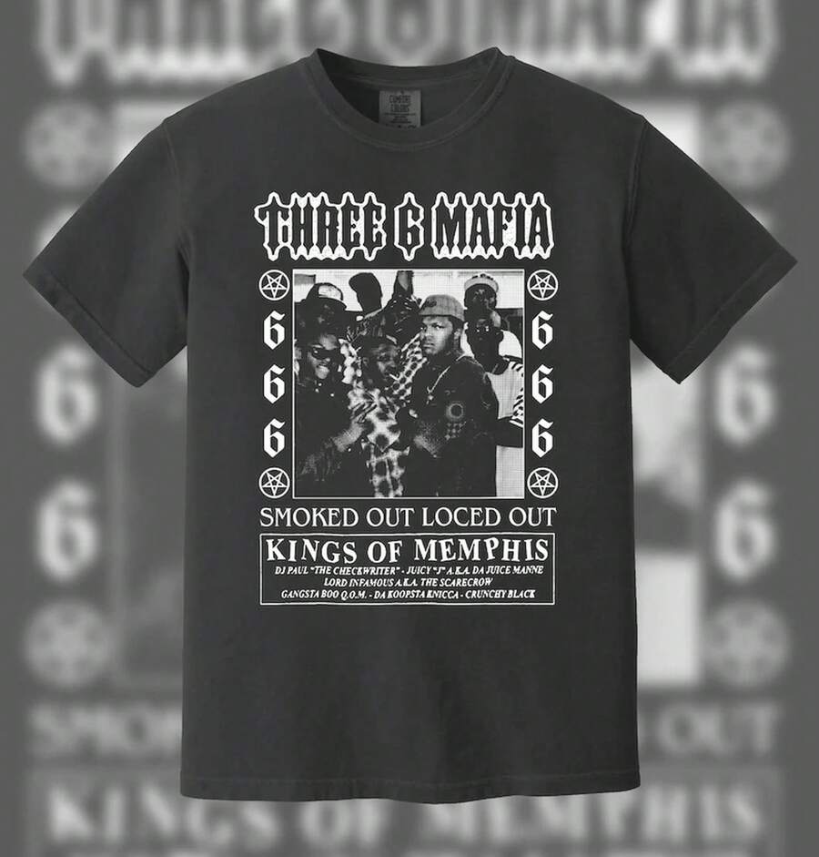 THREE 6 MAFIA - Smoked Out Loced Out Shirt - 黑色 - 查看 1