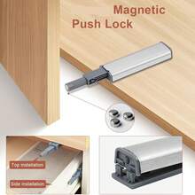 Push To Open Door Opener, 6/10 Pack Cupboard Door Opener, Magnetic Push Release Drawer Push Latch With Mount Screws Self Adhesive Magnets, Cabinet Door Damper For Kitchen Closet Wardrobe Close - Cabinet Door Opener - View 3