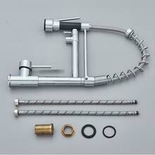 Pull Out Kitchen Mixer Tap Dual Spout Spray Single Lever Modern Monobloc - 46 X 20 X 12.5 cm - View 2