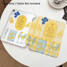 Striped, Lemon, Blueberry, High Glass Pattern Painted Effect Tablet Protective Case With Stand, Suitable For Honor 8/9/10/X8/X8A/X9/X8Pro/X9Pro/ MatePad Se 11 Inch/MatePad 11 Inch/11.5 Inch/MatePad Pro And More/, Apple 10th/11th Gen 2025 (A16), Galaxy Tab A7/A9 And Other Popular Models - Multicolor - View 3