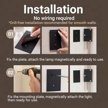 wamblz Battery Powered LED Wireless Dimmable Wall Light 50cm Gold Rechargeable Wall Lamp Suitable For Bedroom Staircase Hallway Living Room - Gold - View 11