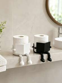 2/1pc Book Lover Exclusive Fun Toilet Paper Holder, Sitting Reading Figure Toilet Paper Holder, Desktop Standing Tissue Storage Decorative Rack, Suitable For Desktop Storage, Bathroom Storage, Bathroom Accessories, Kitchen Storage, Kitchen Accessories, Home Storage, Home Decor, College Dorm Essential, Back To School, Halloween, Christmas Gift Best Choice - Multicolor - View 7