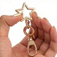 2 Stücke Metall Schlüsselanhänger Schlüsselring Clip Halter Schlüsselkette Ring für Accessoires Frauen Männer, Haus Auto Schlüssel - Verschiedenfarbig - Übersicht 3