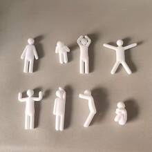 Minimalist Random Humanoid Figure Set, DIY Paintable Hide-And-Seek Dolls, Desktop And Outdoor Mecha Chameleon Decor, Ideal Chameleon-Themed Hide-And-Seek Game Statue Ornament, Adds Fun To Office Workspace And Dorm Bookshelf - Multicolor - View 12