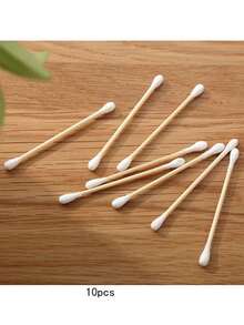 200pcs Swabs Per Box (Multi-Color), Dual-Ended Design,Versatile Use, Portable - Disposable Bamboo Wood Swabs Suitable For Ear/Nose Cleaning, Makeup Removal And Nail Art - Multicolor - View 7