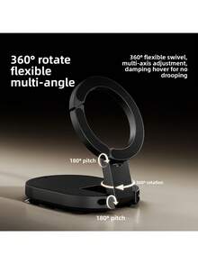 Compact Suction Cup Magnetic Phone Holder, Multi-Functional Foldable Portable Double-Sided Magnetic Base, Suitable For Outdoor Travel And Photography - Phone Stand - View 2