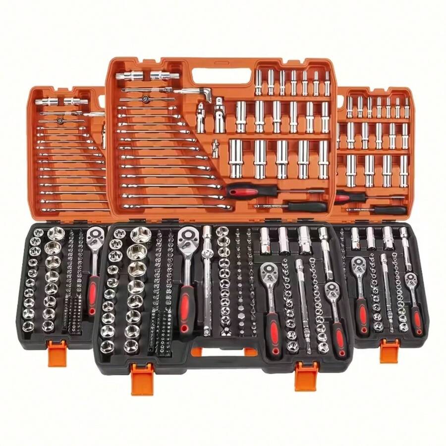 Set Alat Mekanik Mobil Terbaik 115/46pcs - Set Kunci Torsi Ratchet Premium dan Obeng Multiguna - Solusi Ultra-Portabel, Serba Guna untuk Alat Perbaikan Mobil, Sepeda, dan Sepeda Motor - MultiWarna - View 1