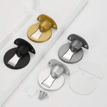 1pc Hidden Magnetic Door Hook, No Drilling Required, Dual-Purpose Door Stopper, Strong Magnetic Force, Suitable For 5.5mm-9mm Door Gap - Multicolor - View 4