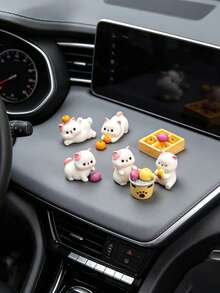 可愛貓咪汽車儀表板裝飾品，療癒系貓咪汽車內飾裝飾，創意貓咪汽車儀表板裝飾 - 貓咪 - 查看 9