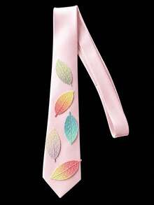 Unique Leaf Accessory Hand-Tied Tie Minimalist Versatile Scarf Versatile Tie - Multicolor - View 7
