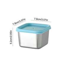 1/3pcs Stainless Steel Mini Sealed Containers, Tomato Salad Sauce Small Boxes With Lids, Portable Outdoor Dip Sauce Cups - Multicolor - View 14