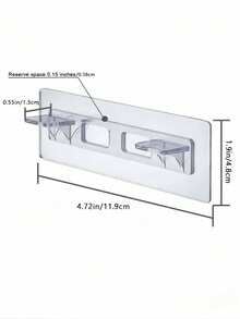 2/4/6/10pcs No-Drill Transparent Rod Support Brackets, Self-Adhesive Curtain Rod Fixers, Telescopic Rod/Shower Curtain Rod Shelf Support Brackets, Wall/Cabinet Shelf Support Hooks, Anti-Drop Reinforced Clips, Home Kitchen Bathroom Closet Storage Accessories - Multiple Colors and Styles - View 8