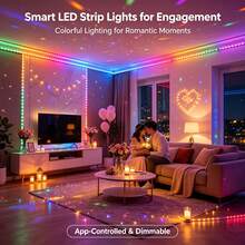 Smart LED Light Strip With Remote Control, RGB LED Light Bar, USB Powered, Timer Function, Adjustable Brightness And Music Sync Color Modes, Multiple Lighting Effects, Suitable For TV Backlight, Room, Living Room, Holiday Party, Halloween Decoration - TY-c-44K-b-m-b - View 8