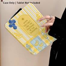Striped, Lemon, Blueberry, High Glass Pattern Painted Effect Tablet Protective Case With Stand, Suitable For Honor 8/9/10/X8/X8A/X9/X8Pro/X9Pro/ MatePad Se 11 Inch/MatePad 11 Inch/11.5 Inch/MatePad Pro And More/, Apple 10th/11th Gen 2025 (A16), Galaxy Tab A7/A9 And Other Popular Models - Multicolor - View 7