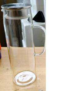 1pc Glass Water Pitcher 1000ml/1200ml/1500ml/2000ml (With Lid And Handle), Suitable For Refrigerator, Iced Tea And Coffee Pot Beverage Dispenser; Heat-Resistant Borosilicate Glass Material, Suitable For Cold And Hot Drinks And Milk Container. - Multicolor - View 12