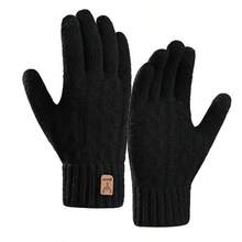 1 Pair Winter Warm Touchscreen Gloves, Bicycle Skiing, Full Palm Protection Windproof Men's Cycling Gloves, Outdoor Sports Gloves, Suitable For Cycling, Motorcycle Riding And Skiing - A - View 14