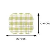 [Nuevo Engrosado]Alfombrilla de secado de platos de cocina, alfombrilla de mesa, alfombrilla absorbente, alfombrilla de encimera para platos, alfombrilla de mesa sin lavado, alfombrilla de secado de cuencos y platos, grosor de 3.6mm - cuadrados verdes - Ver 13