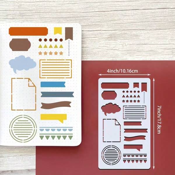 15 Reusable Diary Templates, 4 X 7 Inches, Planning Templates, Drawing Templates, Suitable For Bullet Journal, Notebook, Scrapbook And Painting, Crafts, Art Supplies, Painting Supplies, School Supplies
