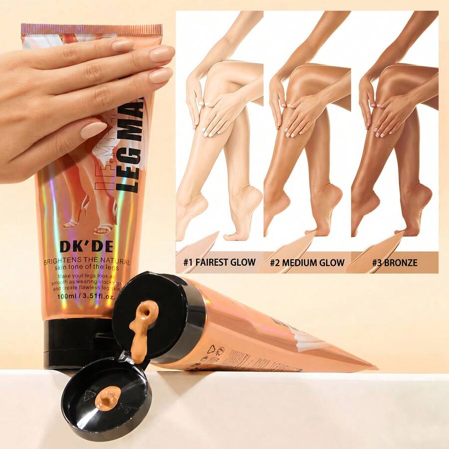 Waterproof Leg Makeup, Smooths And Softens Legs, Enhances Leg Radiance, Effectively Covers Leg And Body Scars, Creates Flawless Legs, Long-Lasting, Evens Skin Tone, Leg Cream - Net: 100ml - View 1
