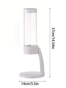 1 pieza Soporte para taza de té Kung Fu, estante vertical para tazas, estante de almacenamiento a prueba de polvo para vasos de papel sin necesidad de perforar - Blanco - Ver 8