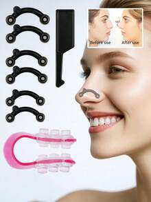 3 Pairs Adjustable Transparent Nose Clips, Reusable, Fragrance-Free, Battery-Free, Suitable For Multiple Scenarios, Enhancing Appearance And Comfort - Multicolor - View 19