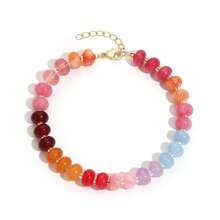 Colorful Natural Stone Bead Bracelet, Suitable For Women, Bohemian Handmade Gemstone Bracelet, Stackable, Suitable For Summer Daily Beach Party Jewelry Gift. - Stone Bracelet Style 2 - View 12