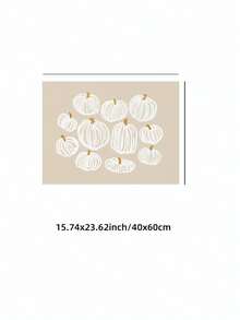 1pc Frameless Neutral Minimalist Halloween Fall Pumpkins Cluster Wall Art Print, Dorm Bedroom Party Gift - Pumpkin - View 12