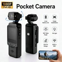 便攜式迷你運動攝影機 1080P HD 支援 WiFi、夜視、影像穩定 | 可旋轉鏡頭 Vlog 攝影機 便攜式 Vlogging 攝影機適用於旅行與運動 | 1.54 吋螢幕、隱藏錄影、口袋與手持設計 - 查看 2