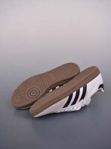 Adidas SAMBA OG 圓頭繫帶低筒運動鞋 中性款 黑白配色 - 白色 - 查看 3