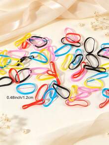 2000Pcs Simple Mini Disposable Hair Ties For Girls And Teens - Multicolor - View 3