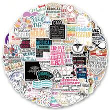 100 PCS Medical Assistant Stickers, A Set Of Vibrant And Colorful Beautiful Stickers, Suitable For All Kinds Of Holidays, Party, Laptops, Tablet, Skateboards, Journals, Scrapbooks, Water Bottles - Assistant Theme - View 1