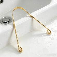 1 Unidade Raspador de Língua Dourado Funcionalidade Prática Design Simples Bonito e Elegante Eliminar o mau hálito - Dourado - Visão 8
